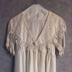 Vintage "look" Ecru mid calf dress